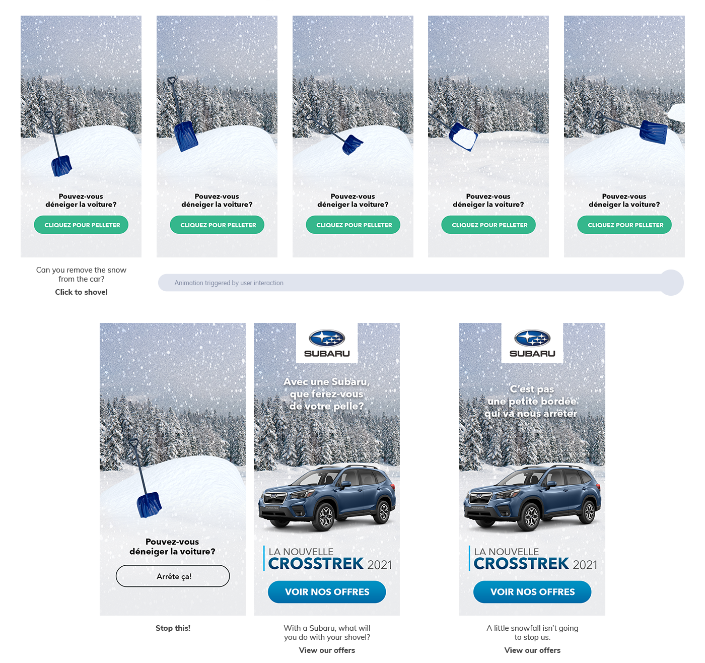 Subaru Québec - Le Québec c'est - Interactive Banners